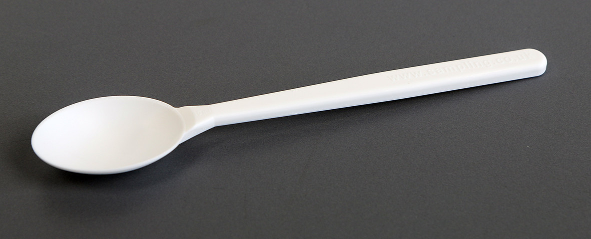 QTY 100 SAMPLE SPOON DISPOSABLE 185 mm x 10 ml NON STERILE WHITE