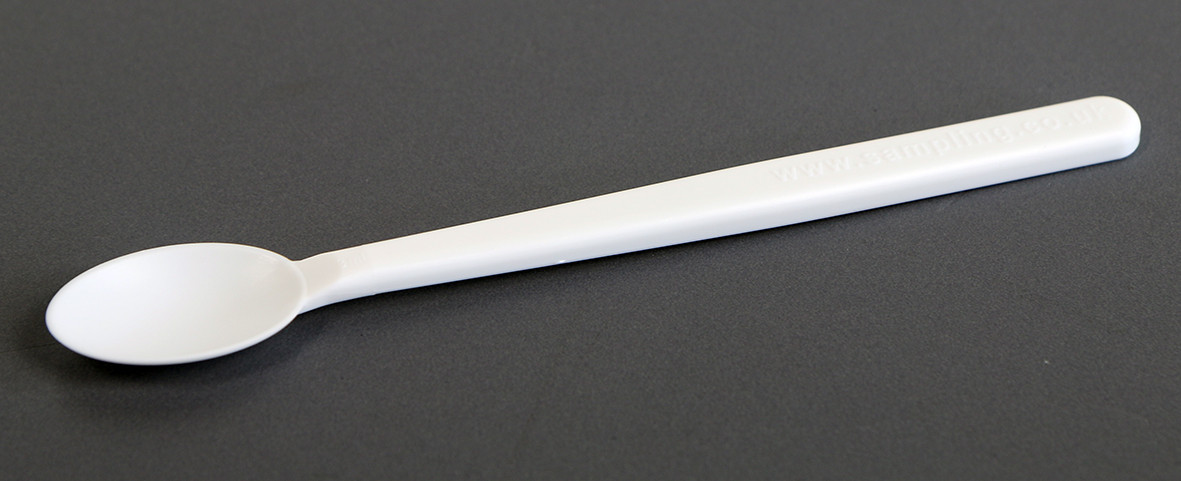 QTY 100 SAMPLE SPOON DISPOSABLE 173 mm x 3 ml STERILE WHITE