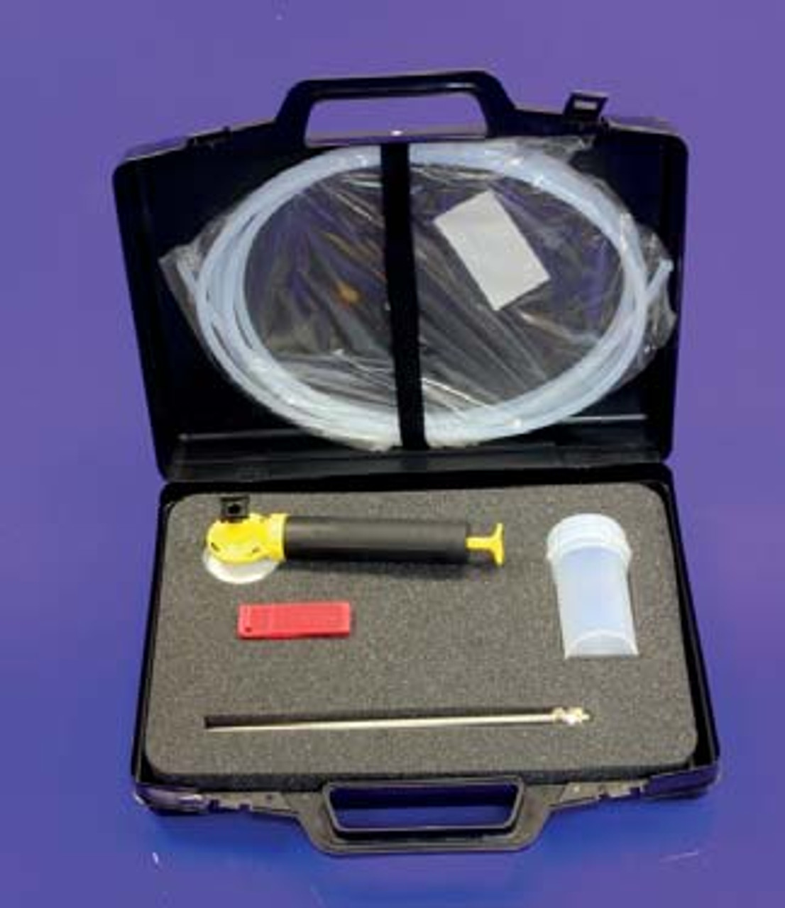 Hand Operated Sample Pump - PTFE Sampler Set
Set Includes:

675 5020A09 Hand Pump QTY 1 Plastic with polymer O-ring seals

675 5020A11 Bottle Adapter QTY 1 PTFE (can be custom made to suit any bottle with a screw thread)

675 5020T05 Sampling Tube (OD 8mm) x 5m length) QTY 1 PTFE

675 5020A07 Tube Cutter QTY 1 Plastic with metal blade

675 5020A04 Sample Bottle 180 ml QTY 1 PFA

675 5020A98 Tube Weight QTY 1 Stainless Steel