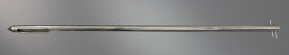 Description Cohesive Sampler. 25ml
Nominal Sample Volume 25ml
Material of Construction: Outer Tube 316 stainless steel
Inner Rod 316 stainless steel
Tip 316 stainless steel
Method of Construction: Welding, welds ground & polished
External Polish: <1 Micron Ra
Scraper Length 110 mm
Overall Length: 1030 mm
Diameter of Outer Tube: 25 mm
Nominal Weight of Sampler: 1840 g
Tip thread type M23 x 1.5