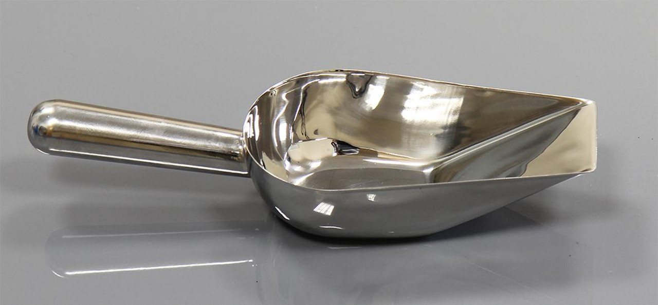 Description Weighing Scoop 500ml
Nominal Volume: 500ml
Material of Construction: 316L stainless steel
Method of Construction: Crevice free, all welds ground and polished
Surface Finish: Better than 0.5 microns Ra
Overall Length: 320mm
Body Length: 205mm
Maximum Width of Scoop Body: 110mm
Minimum Width of Scoop Body: 65mm
Nominal Weight: 347g
BSE/TSE statement: All polishing compounds used in the manufacture of this scoop are
of vegetable origin
Recommended Storage Conditions: Dry and ambient temperature