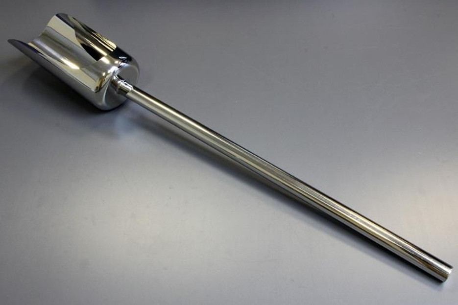 Description Long Handled PharmaScoop® 1000ml
Nominal Volume: 1000ml
Material of Construction: 316L stainless steel
Method of Construction: Crevice free, all welds ground and polished
Surface Finish: Better than 0.5 microns Ra
Overall Length: 835mm
Handle Length: 600mm
Body Length: 235mm
Body Diameter: 110mm
Nominal Weight: 990g
BSE/TSE statement: All polishing compounds used in the manufacture of this product are
of vegetable origin
Recommended Storage Conditions: Dry and ambient temperature