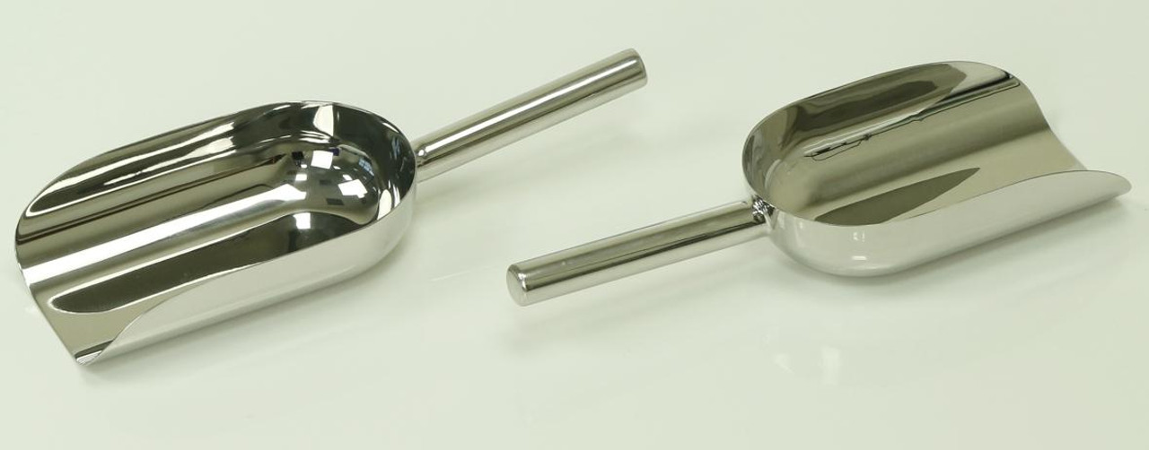 Open PharmaScoops
Heavy duty construction
316L stainless steel
Crevice free
Satin finish
Radiused corners for easy cleaning
GMP correct
Description: Open PharmaScoop® 750ml
Material of Construction: 316L Stainless Steel
Method of Construction: Crevice free, all interior welds ground and polished
Surface Finish: Better than 0.5 microns Ra
Nominal Volume: 750ml
Overall Length: 320mm
Body Length: 205mm
Body Diameter: 125mm
Scoop Height: 50mm
Nominal Weight: 420g
BSE/TSE statement: All polishing compounds used in the manufacture of this product are of vegetable origin
Recommended Storage Conditions: Dry and ambient temperature