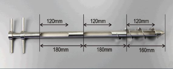 Outer Diameter of Outer Tube: 25 mm 
Inner Diameter of Inner Tube: 17 mm
Overall Length: 650 mm
Slot Length: 120 mm
Number of Slots 3