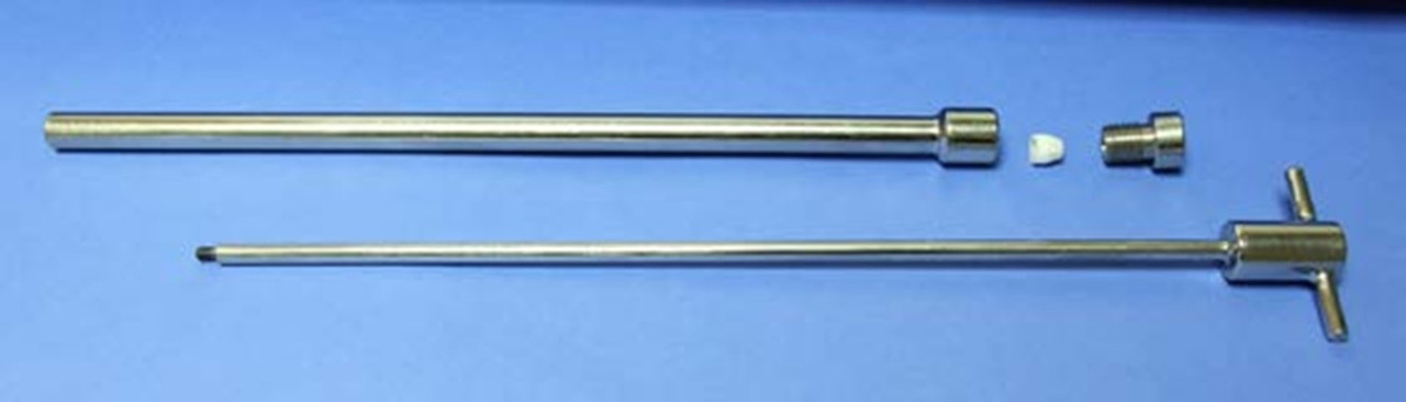 Materials of Construction: Inner Rod: 316 stainless steel
Handles: 316 stainless steel
Handle Boss: 316 stainless steel
Outer Tube: 316 stainless steel
Clutch Housing: 316 stainless steel
Clutch Socket: 316 stainless steel
Clutch: PTFE
Finish: <1 microns Ra
Recommended Storage Conditions: Dry and ambient temperature
Spare Parts: PTFE Clutch Part No: SS002300
Clutch Housing Part No: SS001900