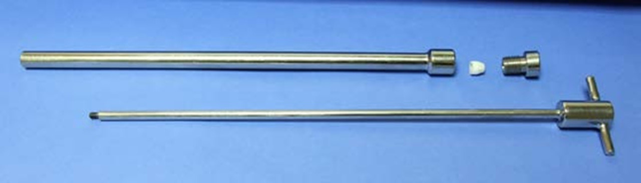 Materials of Construction: Inner Rod: 316 stainless steel
Handles: 316 stainless steel
Handle Boss: 316 stainless steel
Outer Tube: 316 stainless steel
Clutch Housing: 316 stainless steel
Clutch Socket: 316 stainless steel
Clutch: PTFE
Finish: <1 microns Ra
Recommended Storage Conditions: Dry and ambient temperature
Spare Parts: PTFE Clutch Part No: SS002300
Clutch Housing Part No: SS001900