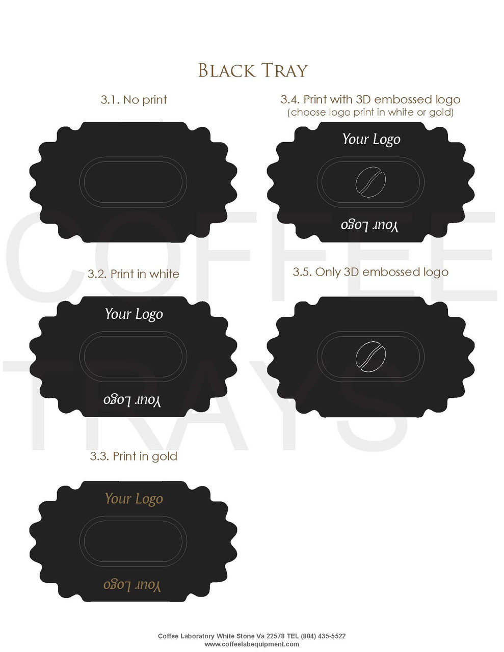 High quality Black Polystyrene Sample Trays