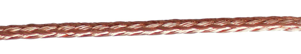 Description Braided Copper Wire
Material of Construction: Copper
Nominal Weight of Chain: 25g/m
Rating: This product has not been load-tested
Recommended Storage Conditions: Dry and ambient temperature