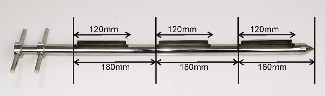 316 stainless steel
Outer Diameter of Outer Tube: 25 mm (plus 10mm approx.. for scrapers)