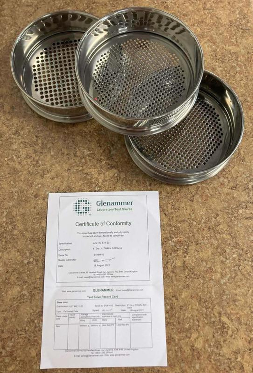 Traceable: individual 3D laser labelled
Manufactured to comply with B.S. 410/I.S.O. 3310 standard and ASTM E11:87 standards
Easy to wash and clean
Economical choice: longer lasting precision engineering provides unrivaled quality
Easy clean design: totally sealed no residual materials and no contamination
Engineered to the highest quality
Verifiable size: Specific size sieves available upon request
Safety Edges: no sharp edges to trap unwanted material, no rough edges to cut or scratch hands and fingers
