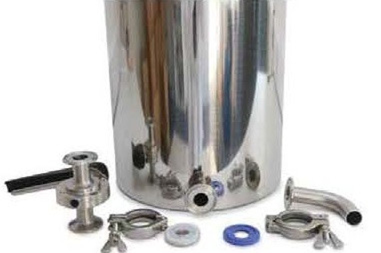 STAINLESS DRUM  1" FERRULE 200 LITER SLANTED BASE
