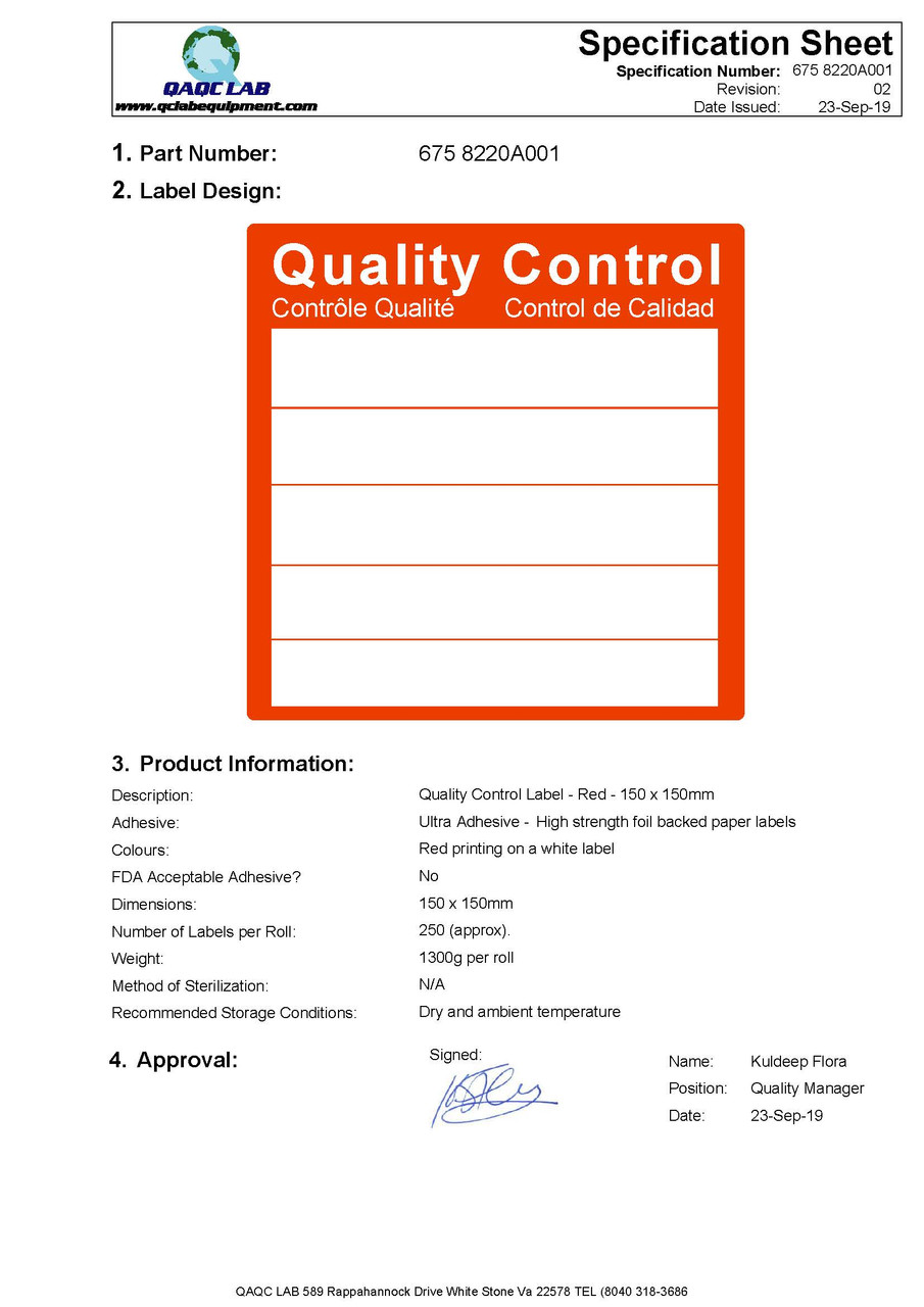 Dimensions: 150 x 150 mm for clear visibility
Ultra Adhesive: High-strength foil-backed labels for durability
Quantity: 250 labels per roll for efficient inventory management
Color: Eye-catching red & white for easy identification
Weight: 1010 g per roll for manageable handling
Storage: Recommended to be kept in dry conditions at ambient temperature