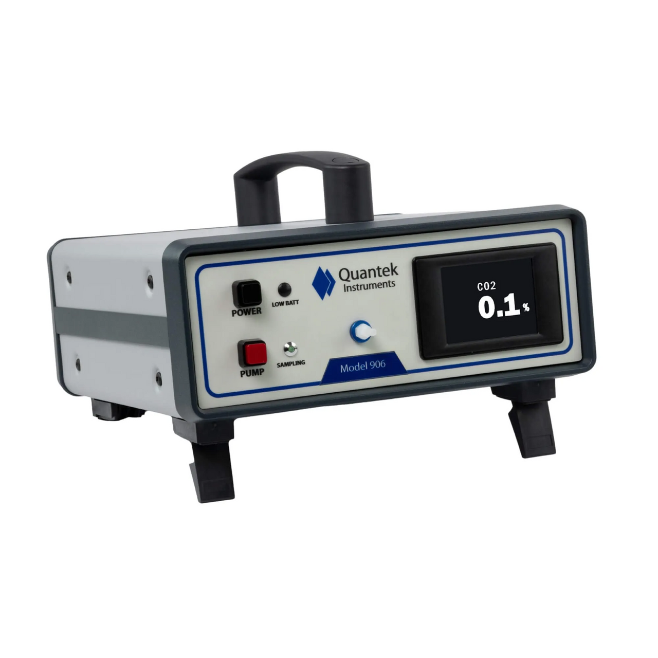 The Model 906 uses a solid-state infrared sensor which has no moving parts,
a compact optical cell, and microprocessor-based calibration factors using a 6th order polynomial equation
to linear the full range measurement up to 100%. Infrared CO2 measurements are inherently non-linear,
especially over a high range of concentrations.
The math algorithm used in the 906 yields more accurate measurements
over a much wider range of concentrations than other methods.