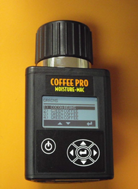 SPECIFICATIONS:
​
Operating Range (Moisture): 5% to 40% depending on 
coffee tested in ten seconds. 
​
Operating Range (Temperature):     32° - 113° F (0° - 45° C). 
​
Repeatability:    +/- 0.5% in normal moisture range 
​
Accuracy:             +/- .05% in normal moisture range  
​
Display Resolution:    0.1% moisture. 
​
2 year warranty in North America and 1 year overseas. 
​
NEWLY REVISED COFFEE CURVES
Includes Robusta, Arabica, Dry Cherry, Parchment, & Cocoa
Packed Dimensiions L 9" x W 5" x H 7"
Weight: 3 lbs
