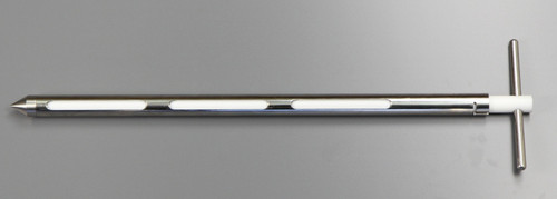 Part No. 1220A600
Description Pocket Sampler 600mm
Material of Construction: Outer Rod: 316 stainless steel
Tip: 316 stainless steel
Handle: 316 stainless steel
Inner Rod: PTFE
Outer Diameter of Outer Tube: 25 mm
Overall Length: 600 mm
Pocket Length: 115 mm
Pocket Width: 11 mm
Pocket Volume: 15 ml
Number of Pockets 3
Pocket Positions:
External Finish: <1 Micron Ra
Internal Pocket Finish: Fine machined finish
Nominal Weight of Sampler: 970 g Part No. 1220A600
Description Pocket Sampler 600mm
Material of Construction: Outer Rod: 316 stainless steel
Tip: 316 stainless steel
Handle: 316 stainless steel
Inner Rod: PTFE
Outer Diameter of Outer Tube: 25 mm
Overall Length: 600 mm
Pocket Length: 115 mm
Pocket Width: 11 mm
Pocket Volume: 15 ml
Number of Pockets 3
Pocket Positions:
External Finish: <1 Micron Ra
Internal Pocket Finish: Fine machined finish
Nominal Weight of Sampler: 970 g