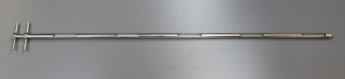 Description Slot Sampler 1500mm
Materials: 316L stainless steel
External Polish: Better than 0.8 microns Ra
Internal Polish: None
Outer Diameter of Outer Tube: 25mm
Inner Diameter of Inner Tube: 17mm
Overall Length: 1550mm
Slot Length: 120mm
Slot Width: 15mm
Number of Slots 5
Slot Position