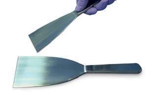 SCRAPER 100 mm BLADE WIDTH 235 mm OVERALL LENGTH
Method of Construction: Crevice free, all welds ground and polished
Surface Finish: Better than 0.5 microns Ra
Max. Blade Width: 110mm
Blade Length: 115mm
Overall Length: 235mm
Nominal Weight: 285g