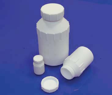 Description PTFE Bottle 1ml with screw on Cap
Material of Construction: PTFE
Nominal Volume: 1 ml
Multi purpose bottle & cap
Crevice free interior
Heavy wall construction