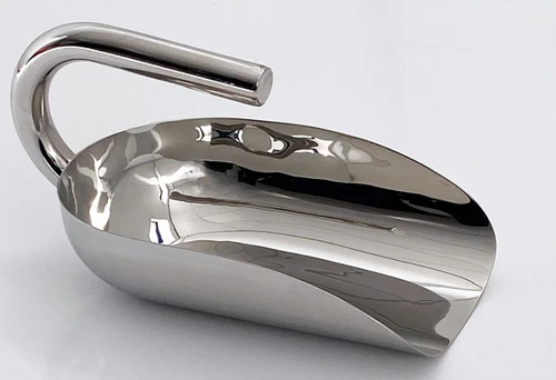 Description Scorpion PharmaScoop 1500ml
Nominal Volume: 1500ml
Material of Construction: 316L stainless steel
Method of Construction: Crevice free, all welds ground and polished
Surface Finish: Better than 0.5 microns Ra
Body Length: 230mm
Body Width: 155mm
Maximum Height (inc. handle): 140mm
Weight: 630g
BSE/TSE statement: All polishing compounds used in the manufacture of this scoop are
of vegetable origin
Recommended Storage Conditions: Dry and ambient temperature
