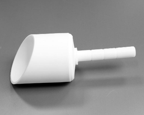 Description: PTFE Scoop 500ml
Material: PTFE (Polytetrafluoroethylene), virgin
• FDA acceptable
• USP Class VI compliant
Nominal Volume: 500ml
Body Diameter: 100mm
Body Length: 140mm
Overall Length 265mm
Weight: 490g
Recommended Storage Conditions: Dry and ambient temperature