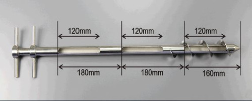 Outer Diameter of Outer Tube: 25 mm 
Inner Diameter of Inner Tube: 17 mm
Overall Length: 650 mm
Slot Length: 120 mm
Number of Slots 3