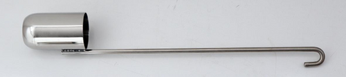 Description Stainless Steel Dipper – 250 ml
Material of Construction: 316 stainless steel
Method of Construction: Crevice free, all welds ground and polished
Surface Finish: Better than 0.5 microns Ra
Nominal Cup Volume: 250 ml
Overall Length: 600 mm
Cup Diameter: 64 mm
Cup Height: 83 mm
Nominal Weight: 555 g
BSE/TSE statement: All polishing compounds used in the 
manufacture of this scoop are of vegetable origin