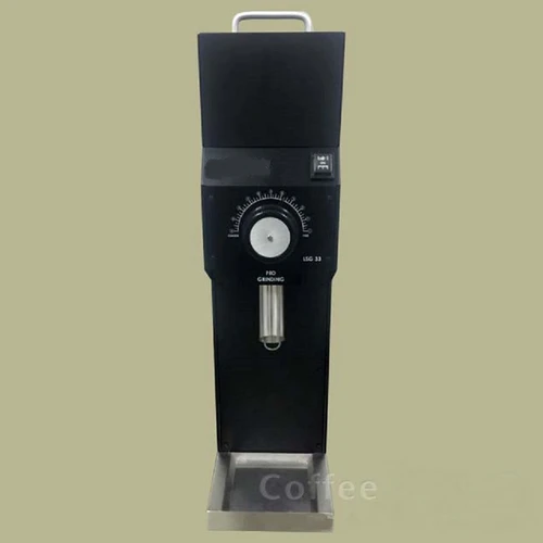 The LSG 33 Coffee Lab Grinder grinds whole been coffee into a
container (not provided) with variable step less grind setting dial, 
from super fine to course coffee powder.