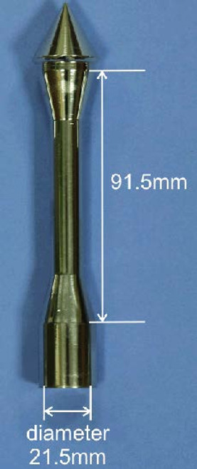 Powder Thief Sampling Tip for 25 mm Diameter Powder Thief
Nominal Volume 20 ml Weight 221 gm
Materials of Construction: Tip 316 stainless steel
Collar PTFE
Finish: <1 microns Ra
Recommended Storage Conditions: Dry and ambient temperature