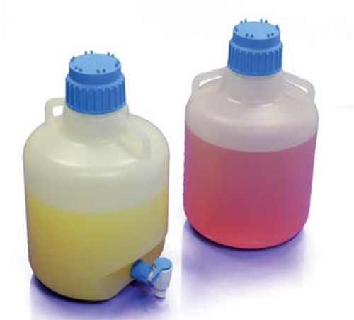 The Sampling Carboys are manufactured from heavy duty polypropylene
which is not only very tough physically but also has good chemical resistance.
• Available with or without stopcock
• All polymers are FDA compliant and USP Class VI
• Certifi ed BSE/TSE free
• Can be autoclaved