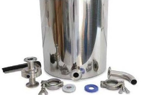 STAINLESS DRUM  1" FERRULE 200 LITER SLANTED BASE