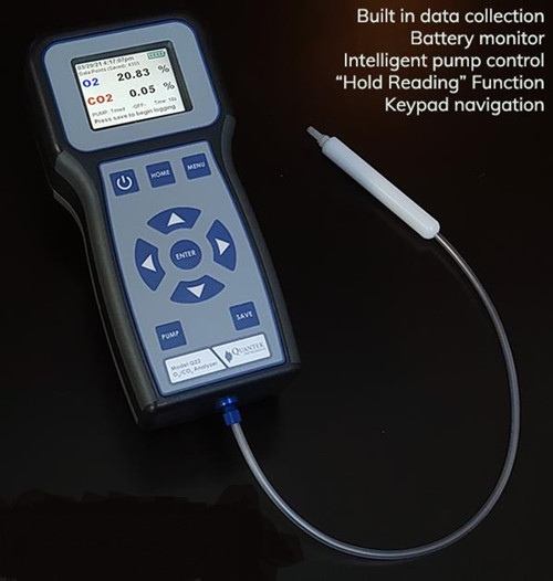 The Q20 Series is equipped with fast response sensors, and is ideal for rapid,
routine package testing. With our standard sample probe/needle assembly,
this unit is used for the measurement of O2 in many types of modified atmosphere packages (MAP),
or “gas-flushed" packaged foods such as meats,snack foods,fresh vegetables,
coffee,nuts,fruits,dairy products,and ready-to-eat packaged foods including salads.

Also it has a hold function, data collection, process spot checks, utilize electrochemical O2 sensor,
sampling probe assembly, sampling pump, and rechargeable batteries.