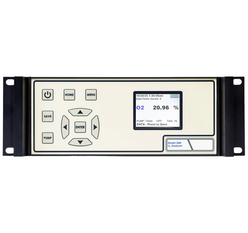 The Q40 Series is equipped with fast response sensors, and is ideal for many different types of applications
including: Inert Gas Systems,Pre-gas check in MAP food packaging,Research, Oil and Gas Industry,
Carbon Capture,Reactors,Process Applications,Controlled atmosphere rooms Gas blending
Also it has a sampling pump, data collection, utilize electrochemical O2 sensor,
sample fitting actions, and microprocessor of electronics.