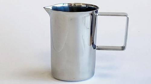 Our 316L Stainless Steel Jugs are robust and have a heavy duty design.
These GMP jugs have straight sides, a pouring lip and a fully welded handle.
Each jug is highly polished and has a crevice-free interior.
Graduation marks are etched onto the interior sidewall.