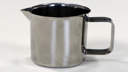 Our 316L Stainless Steel Jugs are robust and have a heavy duty design.
These GMP jugs have straight sides, a pouring lip and a fully welded handle.
Each jug is highly polished and has a crevice-free interior.
Graduation marks are etched onto the interior sidewall.