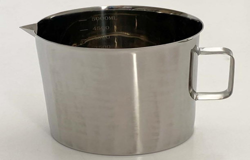 Our 316L Stainless Steel Jugs are robust and have a heavy duty design.
These GMP jugs have straight sides, a pouring lip and a fully welded handle.
Each jug is highly polished and has a crevice-free interior.
Graduation marks are etched onto the interior sidewall.