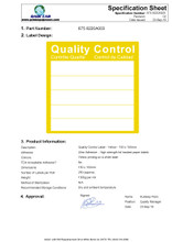 Quality Control Label