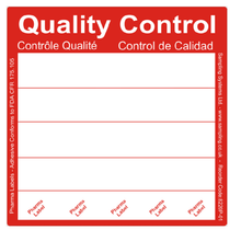 Quality Control Label