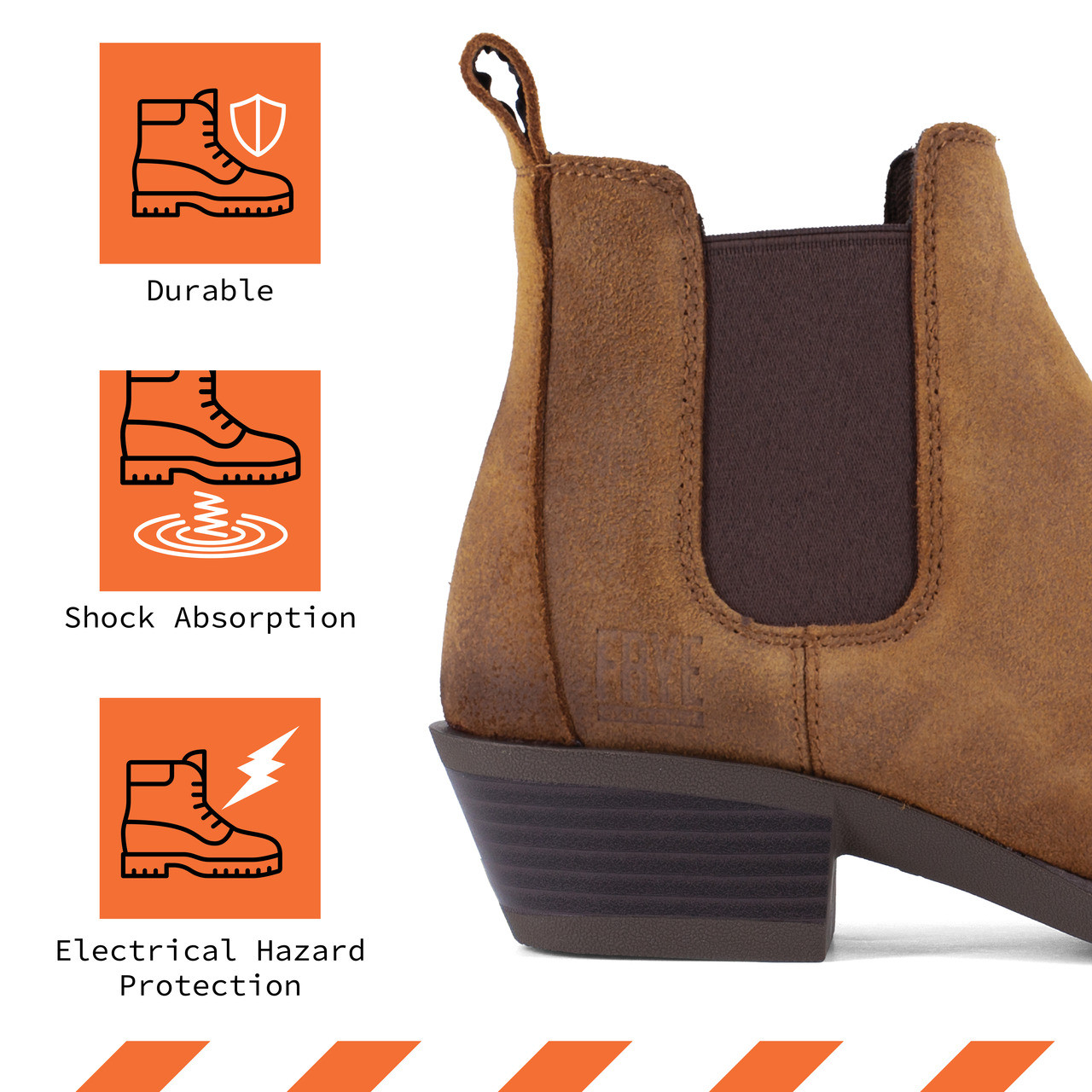 The Safety-Crafted Chelsea Work Boot - FR40502F - Frye Supply display picture 3