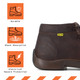 The Frye Supply Men's Safety-Crafted Utility Moc - FR40701 is durable, shock absorbing and offers electrical hazard protection