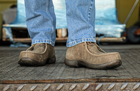 Safety toe moccasins