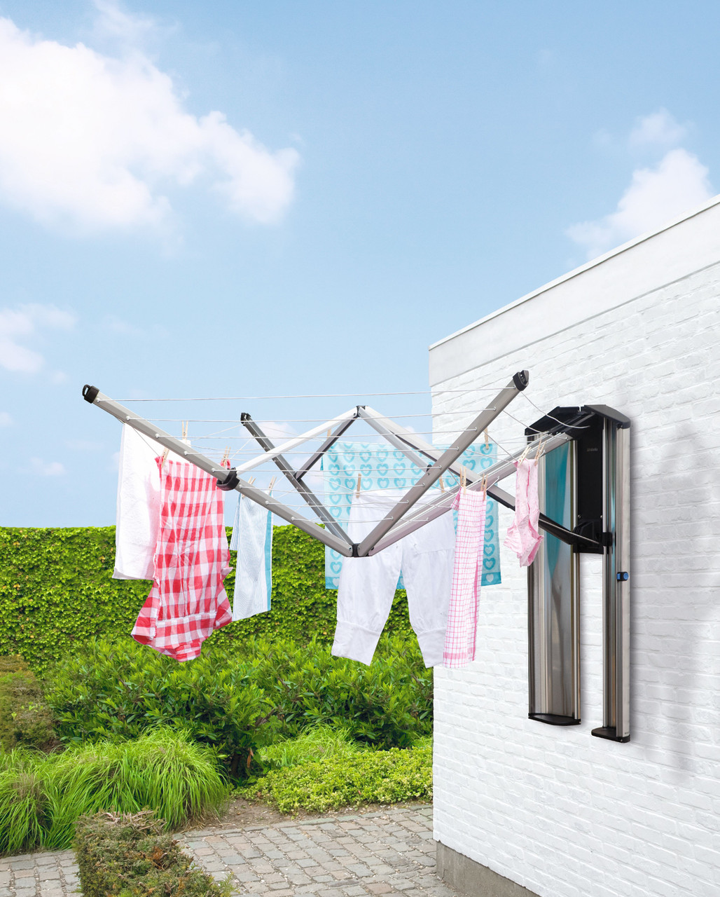 Brabantia Wall Fix Retractable Clothesline With Storage Box