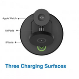 Laser 3 in 1 Wireless Charging Station for Apple - Black