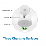 Laser 3 in 1 Wireless Charging Station for Apple - White