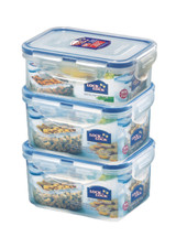 Lock & Lock Classic 3 Piece Rectangle Container Set HPL807SP3