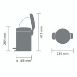 Brabantia NewICON Pedal Bin 3L White