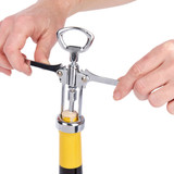 BarCraft Double Handled Chrome Wing Corkscrew and Bottle Opener
