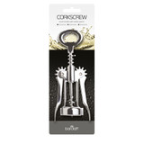 BarCraft Double Handled Chrome Wing Corkscrew and Bottle Opener