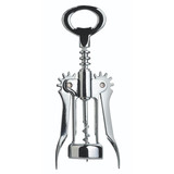 BarCraft Double Handled Chrome Wing Corkscrew and Bottle Opener