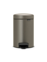Brabantia NewICON Pedal Bin 3L Platinum with 20 Free Bin Liners