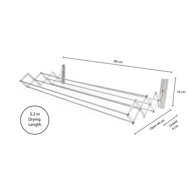 Artweger RuckZuck 80 C Wall Mounted Clothes Airer Drying Rack